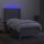 vidaXL Boxspringbett mit Matratze &amp; LED Hellgrau 80x200 cm Stoff