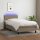 vidaXL Boxspringbett mit Matratze &amp; LED Taupe 100x200 cm Stoff