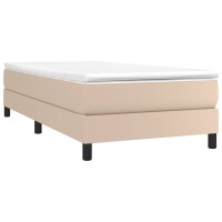 vidaXL Boxspringbett Cappuccino-Braun 90x200 cm Kunstleder