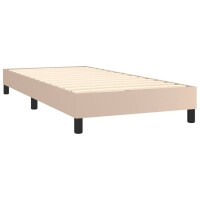 vidaXL Boxspringbett Cappuccino-Braun 90x200 cm Kunstleder