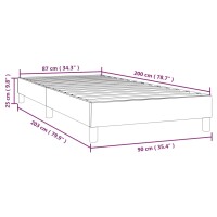 vidaXL Boxspringbett Cappuccino-Braun 90x200 cm Kunstleder