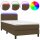 vidaXL Boxspringbett mit Matratze &amp; LED Dunkelbraun 100x200 cm Stoff