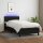 vidaXL Boxspringbett mit Matratze &amp; LED Schwarz 80x200 cm Stoff