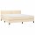 vidaXL Boxspringbett mit Matratze &amp; LED Creme 180x200 cm Stoff