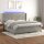 vidaXL Boxspringbett mit Matratze &amp; LED Hellgrau 200x200 cm Samt