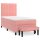 vidaXL Boxspringbett mit Matratze Rosa 90x190 cm Samt