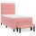 vidaXL Boxspringbett mit Matratze Rosa 90x190 cm Samt