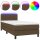 WOWONA Boxspringbett mit Matratze &amp; LED Dunkelbraun 90x190 cm Stoff