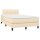 vidaXL Boxspringbett mit Matratze &amp; LED Creme 120x200 cm Stoff