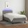 vidaXL Boxspringbett mit Matratze &amp; LED Dunkelgrau 100x200 cm Stoff