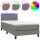 vidaXL Boxspringbett mit Matratze &amp; LED Dunkelgrau 100x200 cm Stoff