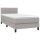 vidaXL Boxspringbett mit Matratze &amp; LED Hellgrau 100x200 cm Stoff