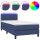 vidaXL Boxspringbett mit Matratze &amp; LED Blau 100x200 cm Stoff