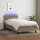 vidaXL Boxspringbett mit Matratze &amp; LED Taupe 100x200 cm Stoff