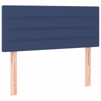 WOWONA Boxspringbett mit Matratze Blau 100x200 cm Stoff