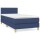 WOWONA Boxspringbett mit Matratze Blau 100x200 cm Stoff