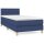 vidaXL Boxspringbett mit Matratze Blau 100x200 cm Stoff