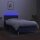 vidaXL Boxspringbett mit Matratze &amp; LED Blau 100x200 cm Stoff