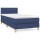 vidaXL Boxspringbett mit Matratze Blau 100x200 cm Stoff