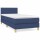 vidaXL Boxspringbett mit Matratze Blau 100x200 cm Stoff