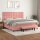 vidaXL Boxspringbett mit Matratze Rosa 200x200 cm Samt