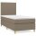 WOWONA Boxspringbett mit Matratze Taupe 80x200 cm Stoff