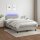 vidaXL Boxspringbett mit Matratze &amp; LED Hellgrau 120x200 cm Stoff