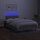 vidaXL Boxspringbett mit Matratze &amp; LED Hellgrau 120x200 cm Stoff