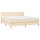 WOWONA Boxspringbett mit Matratze Creme 180x200 cm Stoff