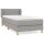 WOWONA Boxspringbett mit Matratze Hellgrau 80x200 cm Stoff