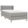 WOWONA Boxspringbett mit Matratze Hellgrau 80x200 cm Stoff