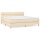 WOWONA Boxspringbett mit Matratze Creme 180x200 cm Stoff