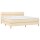 WOWONA Boxspringbett mit Matratze Creme 180x200 cm Stoff