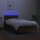 WOWONA Boxspringbett mit Matratze &amp; LED Dunkelbraun 90x190 cm Stoff