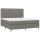 vidaXL Boxspringbett mit Matratze Dunkelgrau 180x200 cm Stoff