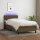 WOWONA Boxspringbett mit Matratze &amp; LED Dunkelbraun 90x190 cm Stoff