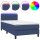 WOWONA Boxspringbett mit Matratze &amp; LED Blau 100x200 cm Stoff