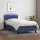 WOWONA Boxspringbett mit Matratze &amp; LED Blau 100x200 cm Stoff