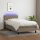 WOWONA Boxspringbett mit Matratze &amp; LED Taupe 80x200 cm Stoff