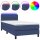 vidaXL Boxspringbett mit Matratze &amp; LED Blau 80x200 cm Stoff