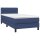 vidaXL Boxspringbett mit Matratze &amp; LED Blau 80x200 cm Stoff