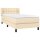 vidaXL Boxspringbett mit Matratze Creme 80x200 cm Stoff