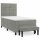 vidaXL Boxspringbett mit Matratze Hellgrau 90x190 cm Samt