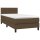 WOWONA Boxspringbett mit Matratze Dunkelbraun 80x200 cm Stoff