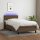 WOWONA Boxspringbett mit Matratze &amp; LED Dunkelbraun 80x200 cm Stoff