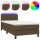 WOWONA Boxspringbett mit Matratze &amp; LED Dunkelbraun 80x200 cm Stoff