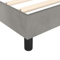 vidaXL Boxspringbett Hellgrau 90x190 cm Samt