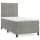 vidaXL Boxspringbett mit Matratze Hellgrau 90x190 cm Samt