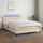 vidaXL Boxspringbett mit Matratze &amp; LED Creme 140x190 cm Stoff