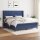 vidaXL Boxspringbett mit Matratze Blau 180x200 cm Stoff